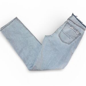 American Eagle No Waistband Style Jeans 2, Low Rise Light Wash Denim, Distressed